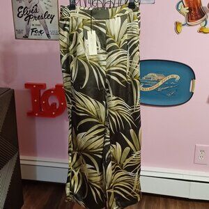 Rachel Zoe Tropical Wide Legged Pants Medium NWT